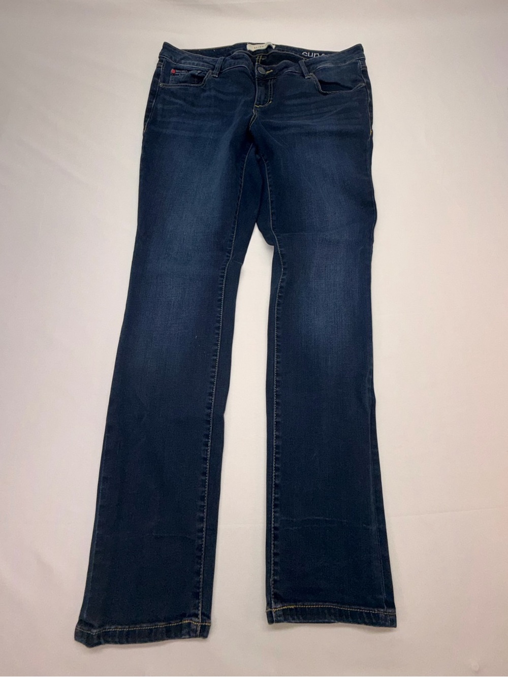 Slink Jeans Size 14 Curvy Straight Leg Dark Wash Stretch Denim